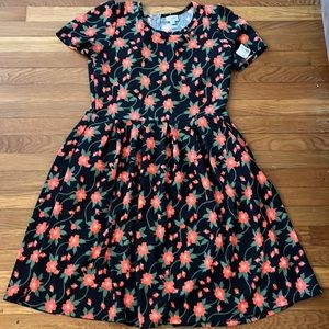 Black Lularoe Amelia Dress 